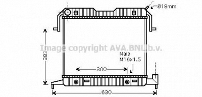 AVA QUALITY COOLING ol2086 -  Радиатор, охлаждение двигателя